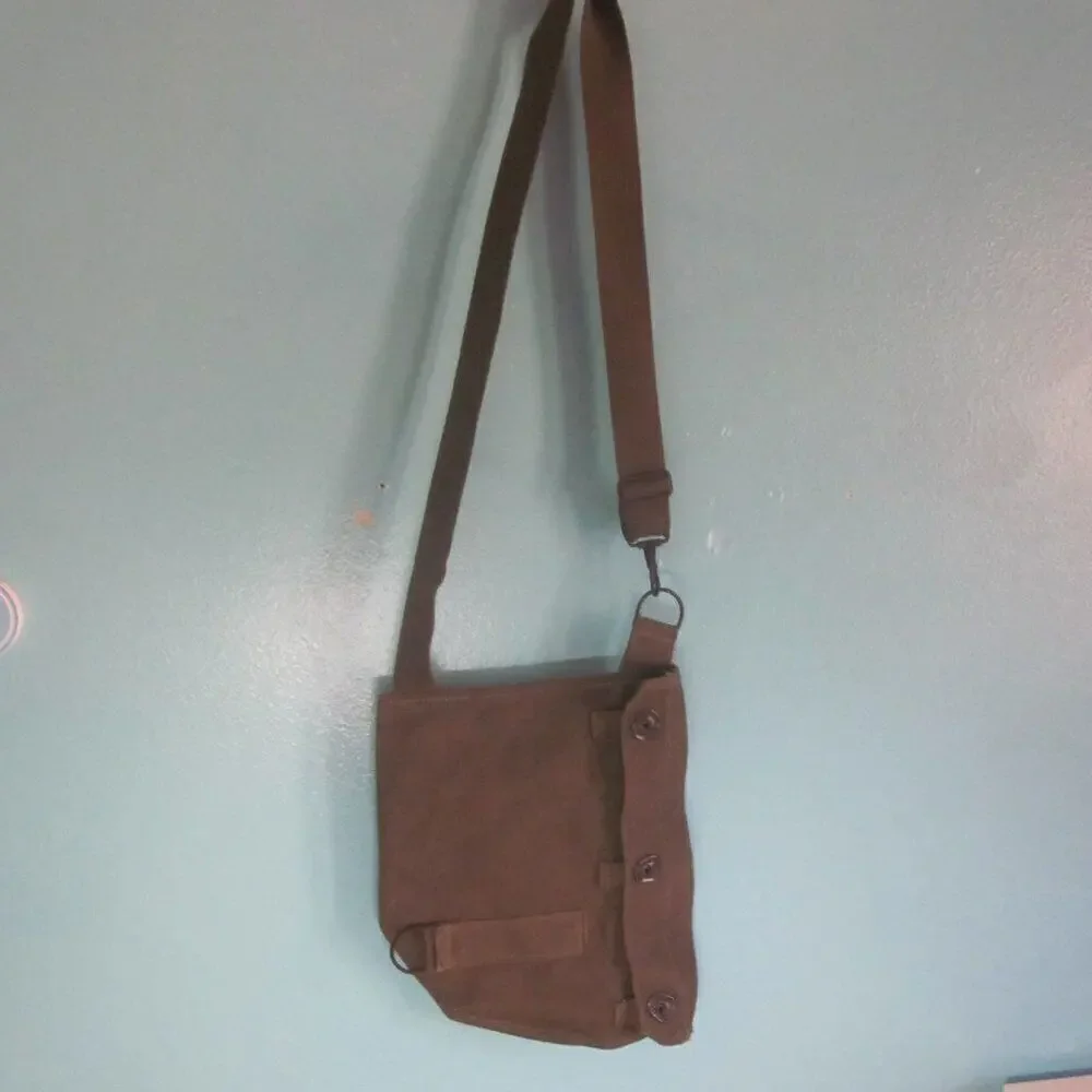 Repurposed Military Bag Crossbody Style Canvas Forest Green Purse